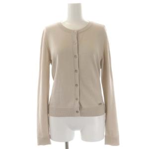 ウールニットカーディガン 長袖 38 ライトグレージュ 40922
