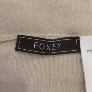 FOXEY BOUTIQUE ウールニットカーディガン 長袖 38 ライトグレージュ 40922