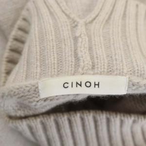 CINOH OVER SIZE HI NECK KNIT ニット ファインメリノウールハイネックオーバーサイズニット セーター 長袖 38