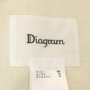 Diagram GRACE CONTINENTAL 22AW リバーフードブルゾン ジャケット ジップアップ ウール カシミヤ混 オーバーサイズ ミドル丈 36 キナリ