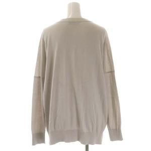 JOHN SMEDLEY コットン Vネック カーディガン 長袖 ニット S グレージュ