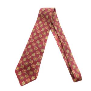 Christian Dior ネクタイ レギュラータイ シルク 総柄 赤 レッド