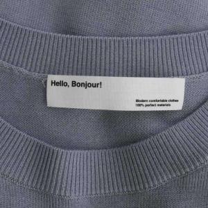L'Appartement HELLO Bonjour SIDE SLIT KNIT ニット セーター サイドスリット オーバーサイズ ウール 長袖 ブルーグレー