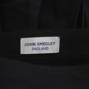 JOHN SMEDLEY リネンキルトスカート ラップ ロング プリーツ 1 黒 ブラック