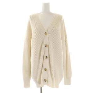 22SS Si/Co Relax Vネック カーディガン シルク コットン オーバーサイズ 長袖 オフホワイト