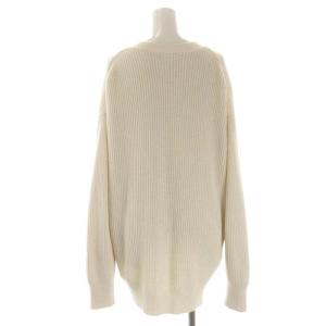 EVERYDAY I LIKE 22SS Si/Co Relax Vネック カーディガン シルク コットン オーバーサイズ 長袖 オフホワイト