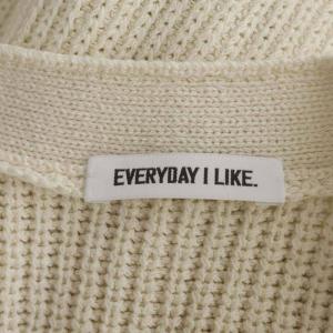 EVERYDAY I LIKE 22SS Si/Co Relax Vネック カーディガン シルク コットン オーバーサイズ 長袖 オフホワイト