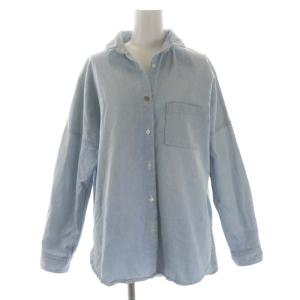 THE SHIRT 加工デニム長袖シャツ 1 水色 ライトブルー