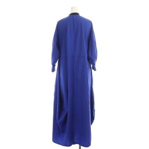 nagonstans 23SS asymmetry dress ドレス ワンピース ロング マキシ 長袖 M ネイビー