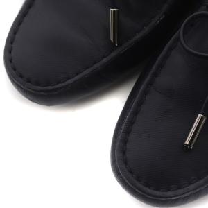 TOD'S ドライビングシューズ ローファー レザー リボン 37 24.0cm ネイビー