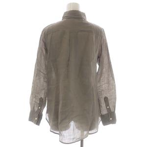 MADISONBLUE Pilgrim Surf Supply別注 MADAME SHIRT リネンシャツ 長袖 XS カーキ