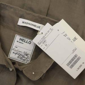 MADISONBLUE Pilgrim Surf Supply別注 MADAME SHIRT リネンシャツ 長袖 XS カーキ