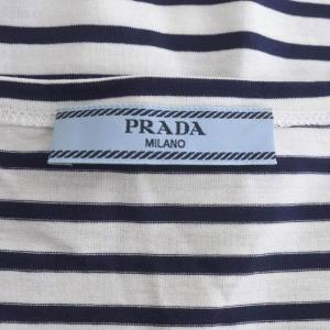 PRADA 22SS 34628 カットソー ボーダー XS ホワイト