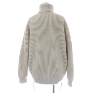 Max Mara サイドジップウールタートルネックニット セーター 長袖 カシミヤ混 XS ライトベージュ