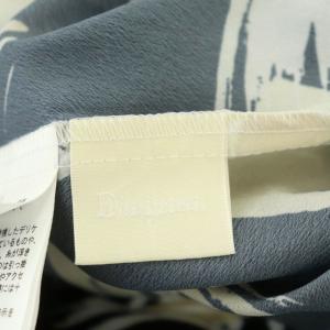 Diagram GRACE CONTINENTAL 22SS ペイントプリントワンピース ノースリーブ ロング ニット 切替 ペチコート付き 36 白 黒 マルチカラー