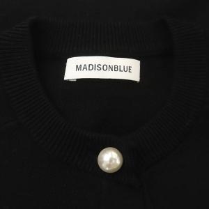 MADISONBLUE 22AW JUMPSUITS パールボタン ジャンプスーツ オールインワン 長袖 M ブラック