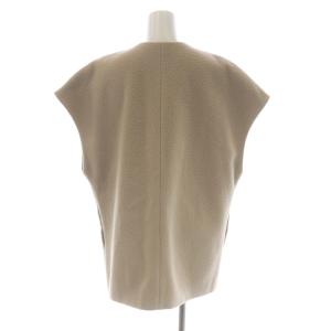 Ameri VINTAGE 21AW NAPPING SLEEVELESS BOXY TOP ベスト 前開き オーバーサイズ F ベージュ