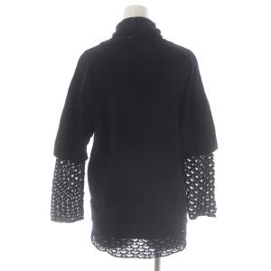 HYSTERIC GLAMOUR 20AW HYS RABBIT プルオーバー カットソー 切替レース 長袖 タートルネック F 黒 ブラック
