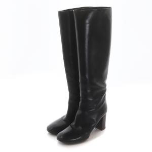 Chloe ロングブーツ レザー 38 25.0cm 黒 ブラック
