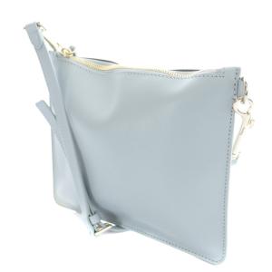 Theory ショルダーバッグ バイカラー レザー 茶 ブラウン 水色 ライトブルー