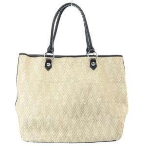 ARMANI JEANS トートバッグ ハンドバッグ ロゴ べージュ 黒 ブラック