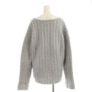 Theory COMFORT WOOL CABLE VNECK ケーブルニット セーター Vネック ウール S グレー