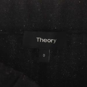 Theory MELANGE PONTE TALBERT ワイドパンツ イージー 0 黒 白 ブラック ホワイト