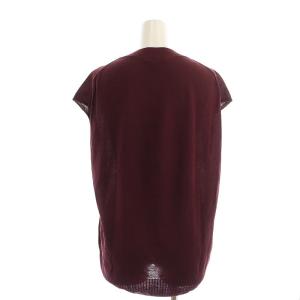 Theory ICY COTTON COCOON PO ニット カットソー コットン フレンチスリーブ S ワインレッド