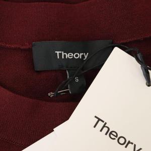 Theory ICY COTTON COCOON PO ニット カットソー コットン フレンチスリーブ S ワインレッド