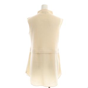 Theory SWEATER RIB KNIT 2 SL COMBO TUNIC ニット 切替 ノースリーブ チュニック ハイネック S