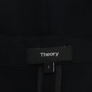 Theory 21SS SLUB TWILL PIAZZA JKT L ダブル テーラードジャケット 2 紺 ネイビー