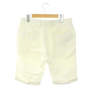 EPOCA UOMO ハーフパンツ ショートパンツ ジッパーフライ コットンリネン 46 白 ホワイト