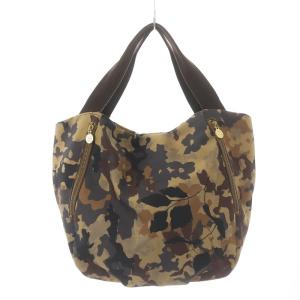 russet トートバッグ ポーチ 2点セット ナイロン 迷彩柄 ロゴ チャーム カーキ