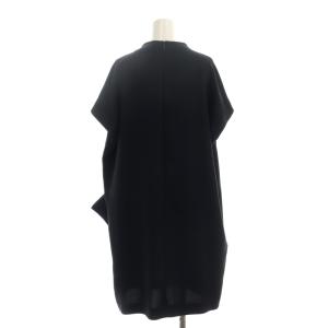 ENFOLD フレンチスリーブ ワンピース コクーン デザイン ひざ丈 38 黒 ブラック