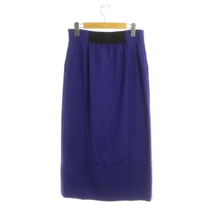 ADORE 21AW ウールサキソニースカート ロング タイト ジッパーフライ ウール混 38 ブルー