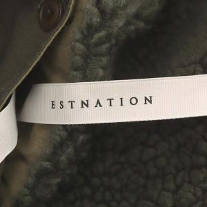 ESTNATION モッズコート フード付き ファー付き ライナー付き ミドル丈 36 カーキ