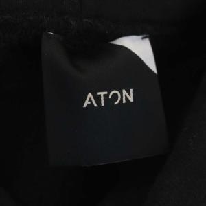 ATON SUVIN GARMENT DYE HOODIE プルオーバーパーカー フード 長袖 04 黒 ブラック
