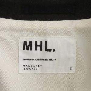 MHL. ショートコート アウター ラウンドカラー 背抜き ウール 1 ダークグレー