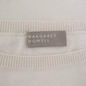MARGARET HOWELL 半袖セーター ニット プルオーバー コットン 2 M 白 ホワイト