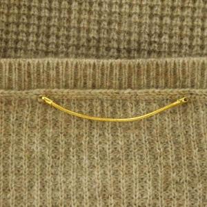 Deuxieme Classe ワッフルプルオーバー ウールシルクニット セーター 長袖 ベージュ