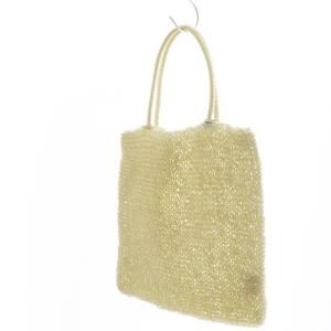 ANTEPRIMA ワイヤーバッグ ハンドバッグ PVC スクエア アイボリー