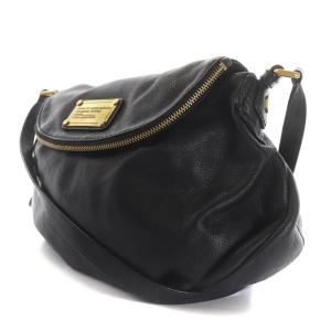 MARC by MARC JACOBS ショルダーバッグ メッセンジャーバッグ レザー ロゴプレート 黒 ブラック
