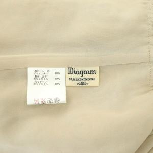 Diagram GRACE CONTINENTAL レース ロングカーディガン ガウン 七分袖 花モチーフ 36 ベージュ