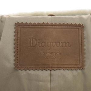 Diagram GRACE CONTINENTAL ダブルライダースジャケット レザージャケット 羊革 38 茶 ブラウン