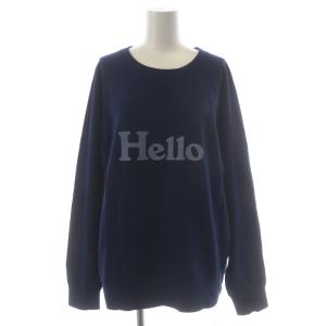 HELLO SWEAT L/Sプルオーバースウェット トレーナー 長袖 プリント 02 ネイビー