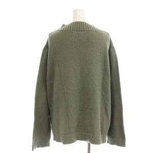 MHL. 21SS VINTAGE DRY COTTON ニット セーター 長袖 モックネック 2 カーキ