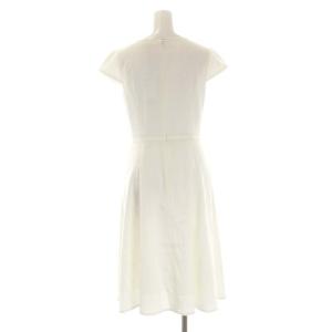 TOCCA 22SS SHAMROCK ドレス ワンピース ロング 半袖 キーネック 0 白 ホワイト