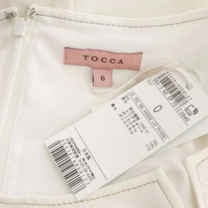 TOCCA 22SS SHAMROCK ドレス ワンピース ロング 半袖 キーネック 0 白 ホワイト