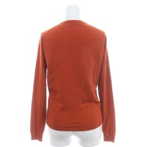 JOHN SMEDLEY ウール ニット カーディガン 長袖 S レッドオレンジ