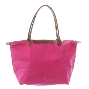 Longchamp プリアージュ L トートバッグ ナイロン レザー ロゴ型押し ピンク